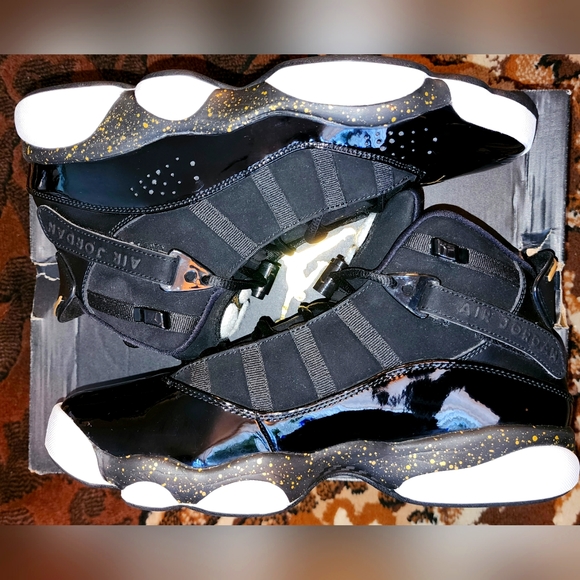 Jordan 6 Rings 'Black Metallic Gold' - Size 9.5 - Blk/Metallic Gold - White - Picture 7 of 14
